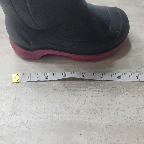 #256 Kamik Kids Boots Pink Black sz 8 - Picture 5 of 6
